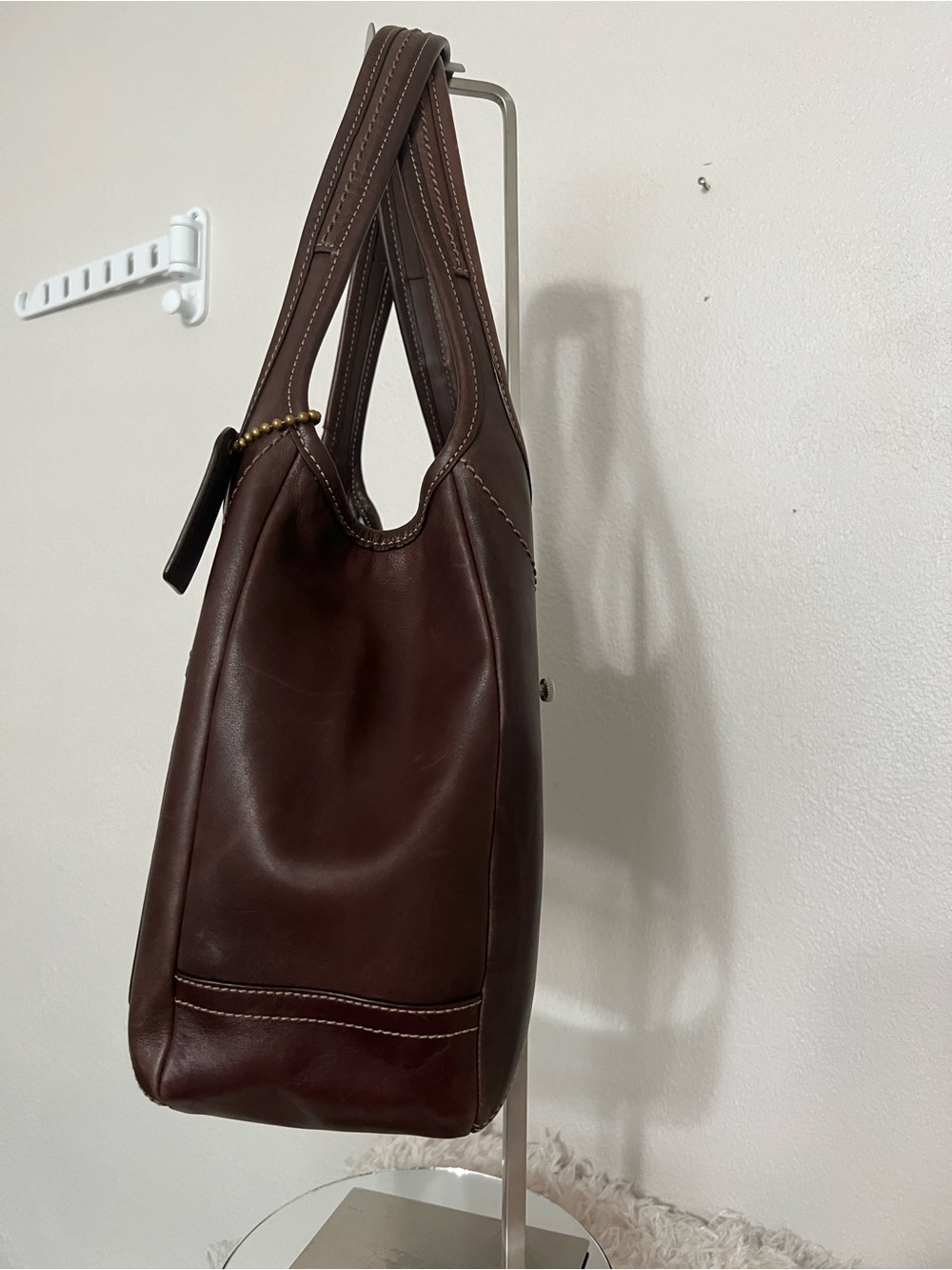 Coach Ergo Legacy Dark Brown Shoulder Bag with Brass Accent - Picture 5 of 17